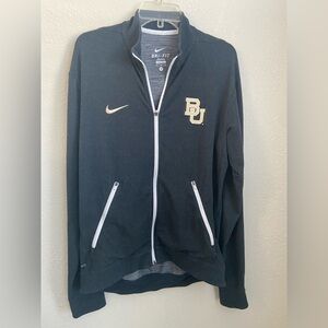 Nike Baylor University Gray and Gold Zip-Up Jacket Men’s Size M with Pockets